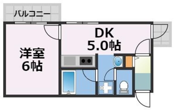 グローバル湊川ハイツの物件間取画像